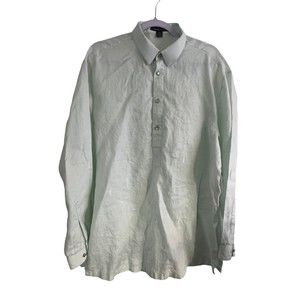 Vintage Limited Edition Onesimus Ramie Linen Barong Stitch Long Sleeves Polo